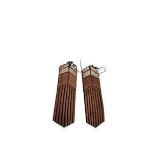 Brown Geometric Earrings